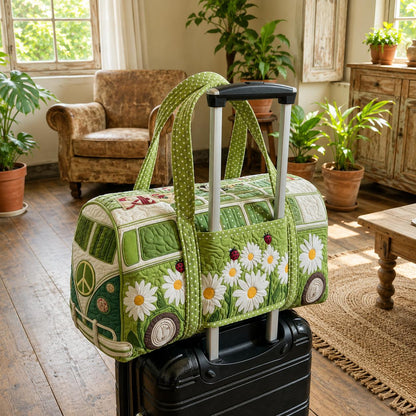 Hippie Van Flower Quilted Travel Bag CELD08