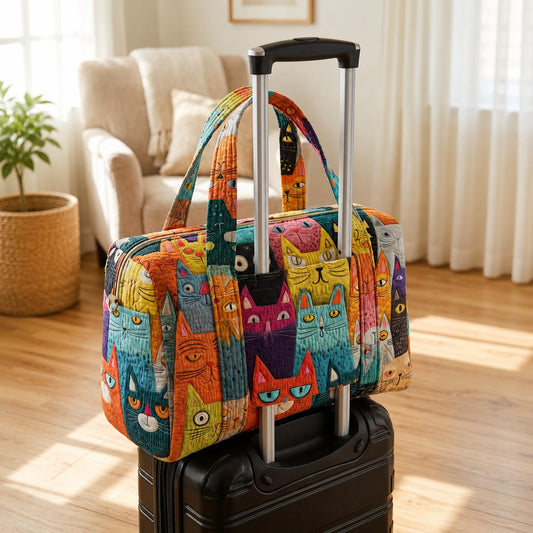 Colorful Cat Quilted Travel Bag CELD14