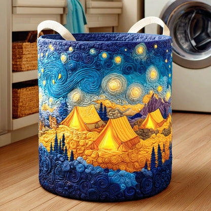 Forest Tent Quilted Laundry Basket CELD04