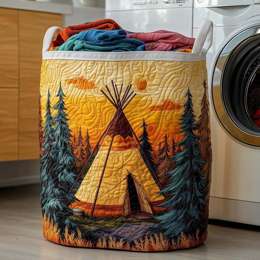 Tribal Comfort Quilted Laundry Basket CELD06