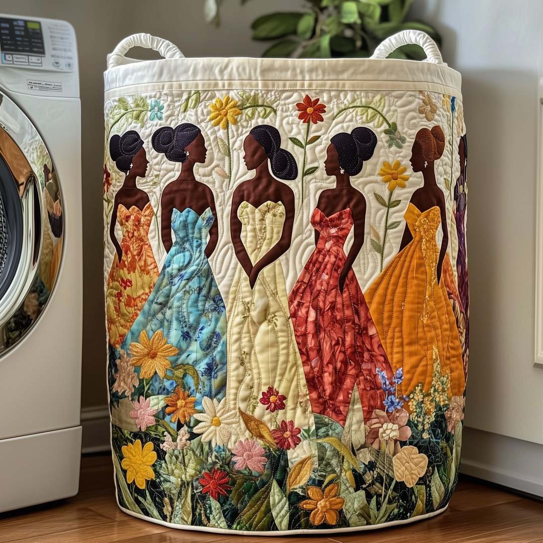 Divine Beauty Quilted Laundry Basket CELD16