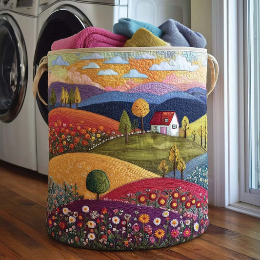 Valley Heaven Quilted Laundry Basket CELD18