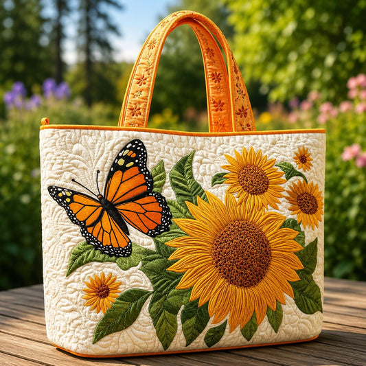 Monarch Butterfly Quilted Tote Bag CELD13