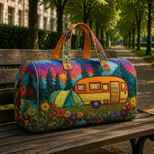 Boho Camper Van Quilted Duffle Bag CELD03