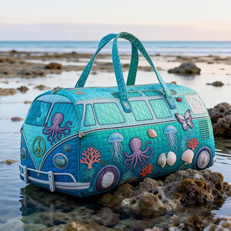 Marine Life Quilted Duffle Bag CELD10