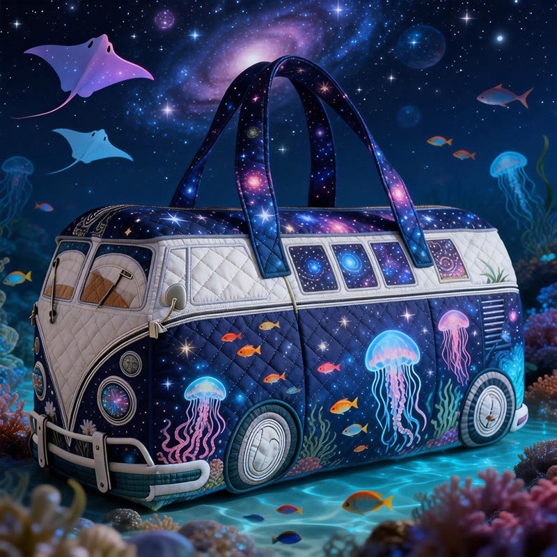 Sea Creatures Quilted Duffle Bag CELD11