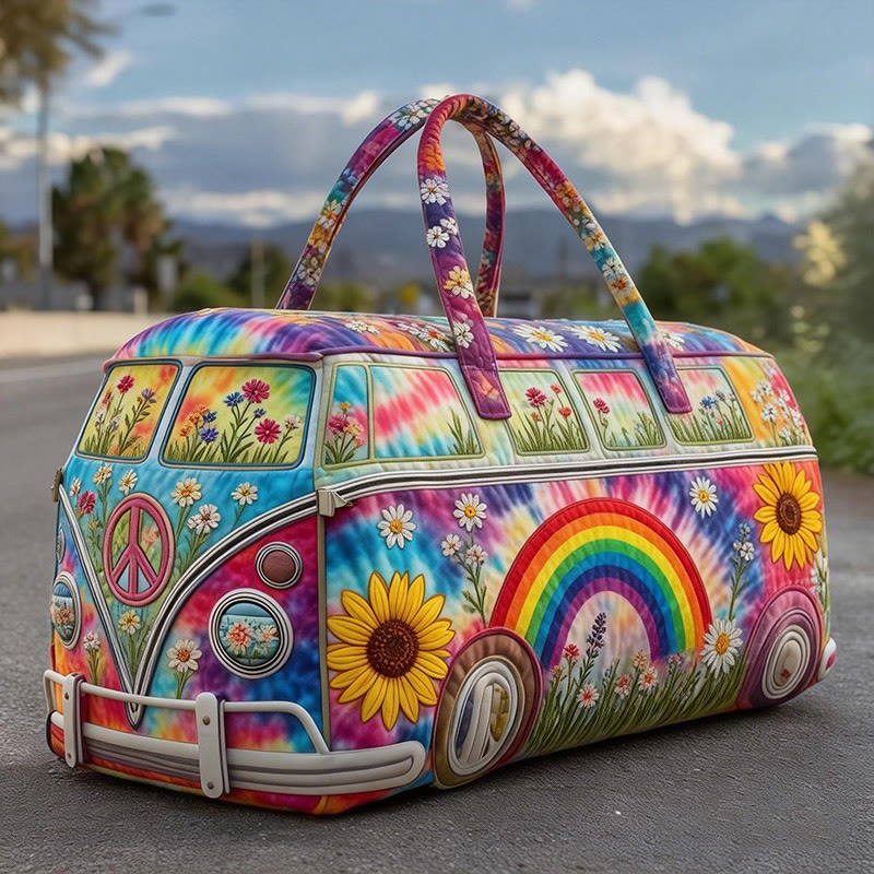 Floral Rainbow Quilted Duffle Bag CELD16