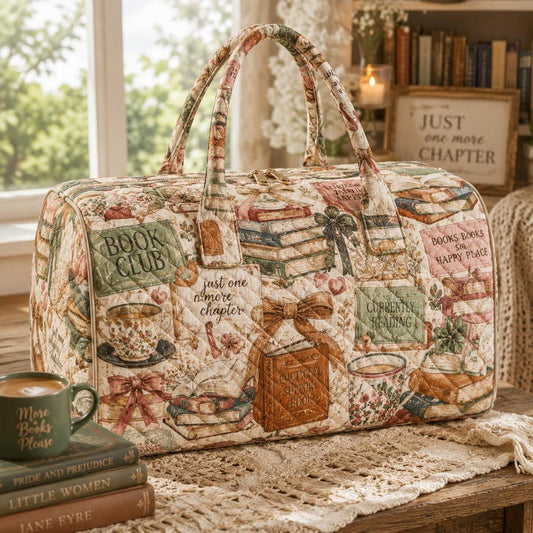 Cozy Book Club Quilted Duffle Bag CELD17