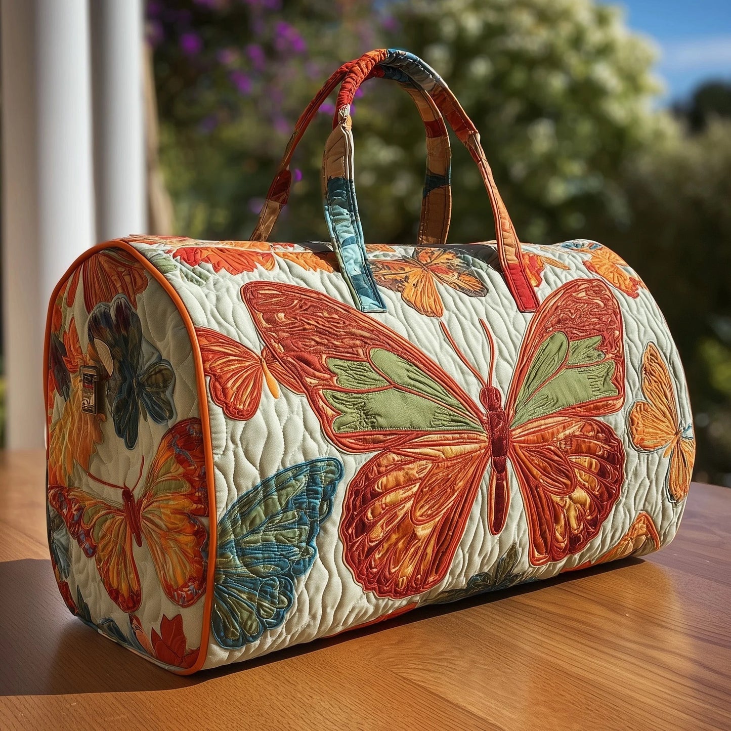 Butterfly Quilted Duffle Bag CELD21