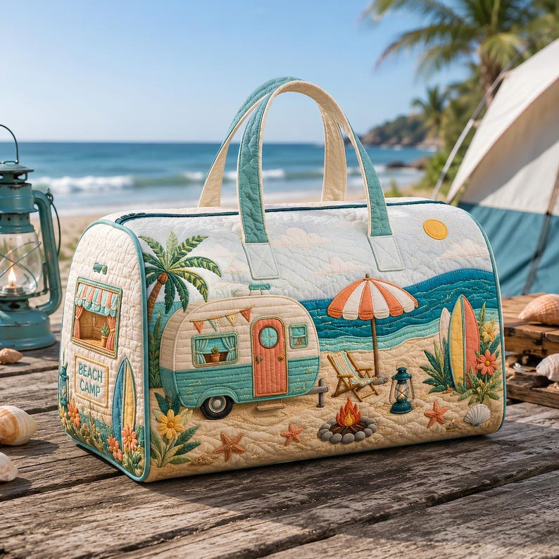 Beach Camp Quilted Duffle Bag CELD33