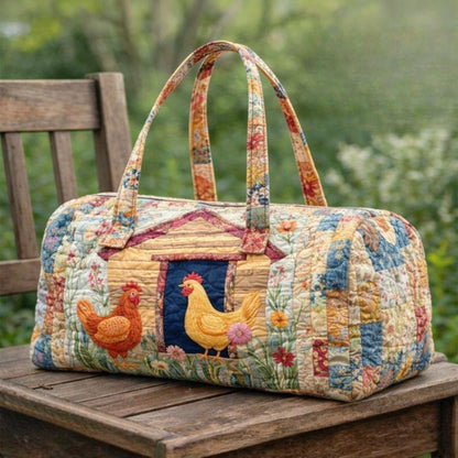 Farmhouse Chicken Quilted Duffle Bag CELV28