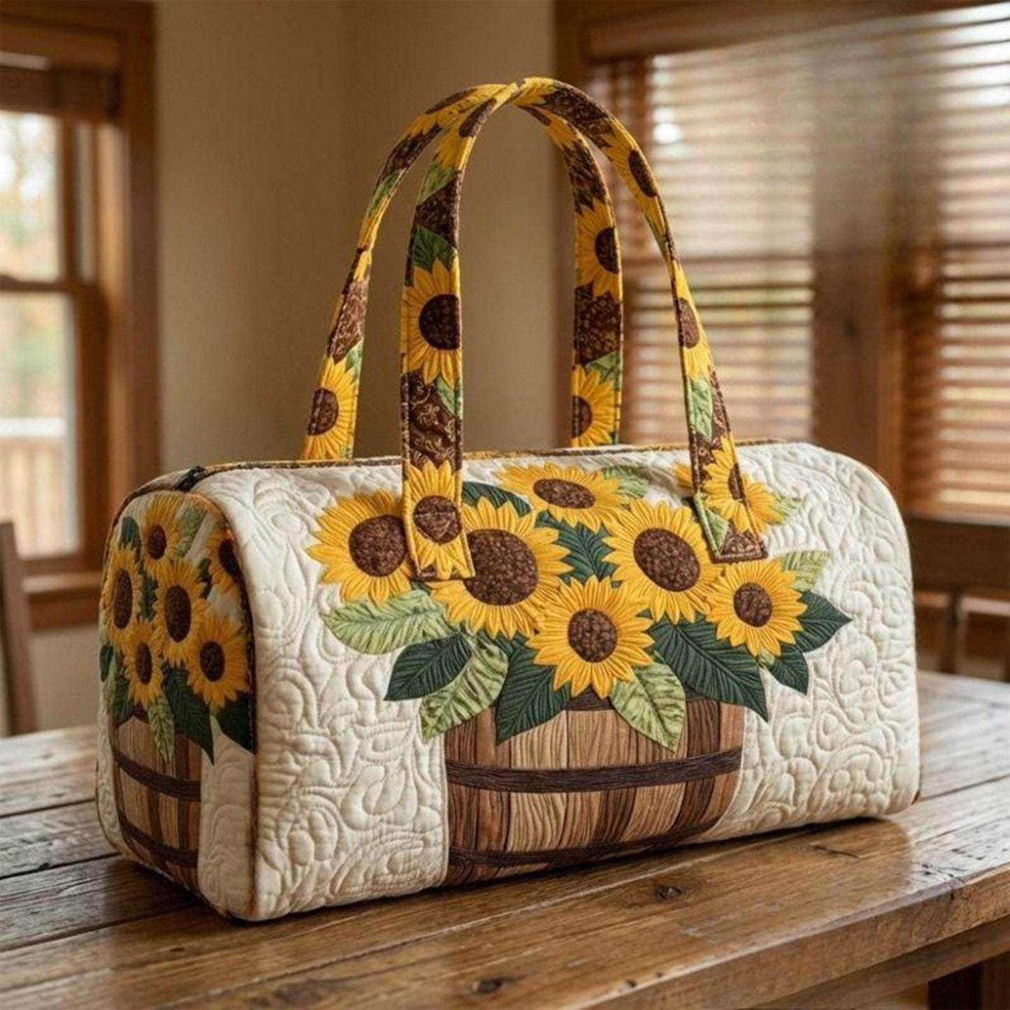 The Sunflower Quilted Duffle Bag CELV32