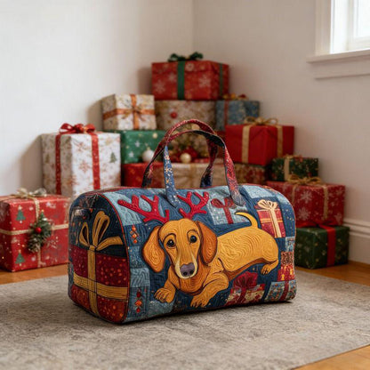 Dachshund Christmas Quilted Duffle Bag CETG47