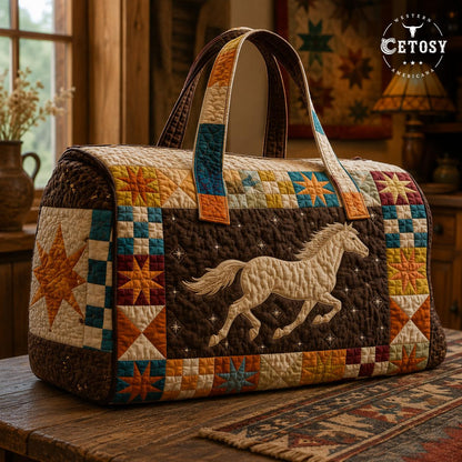 Western Horse Patchwork Quilted Duffle Bag TN02