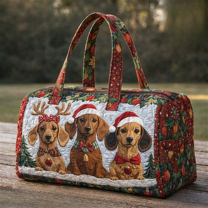 Dachshund Christmas Quilted Duffle Bag CETN42