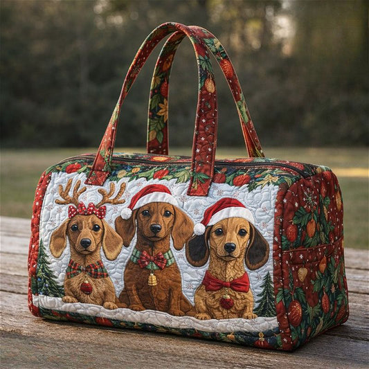 Dachshund Christmas Quilted Duffle Bag CETN42