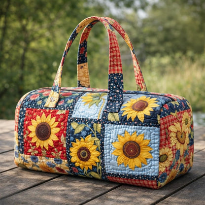 Boho Sunflower Quilted Duffle Bag CETN43
