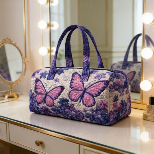 Floral Butterfly Quilted Duffle Bag CETN44