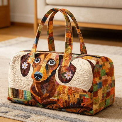 Patchwork Dachshund Quilted Duffle Bag CETN45