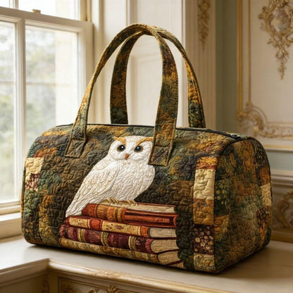 Vintage Owl Library Quilted Duffle Bag CETP17