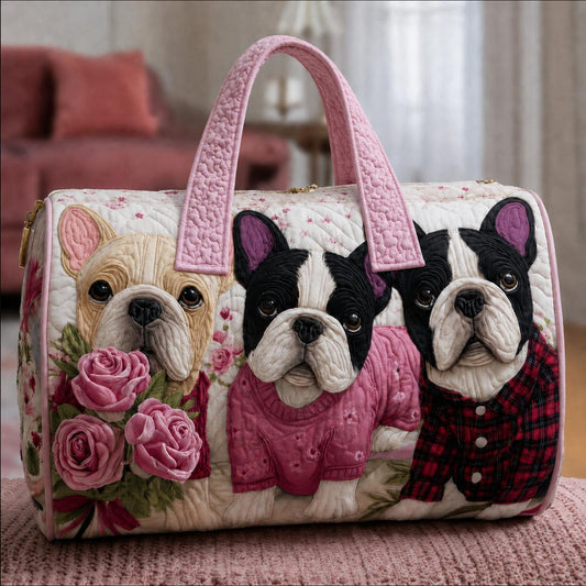 Cute French Bulldog Quilted Duffle Bag CETP19