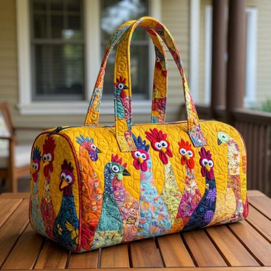 Farmhouse Chicken Quilted Duffle Bag CETP24
