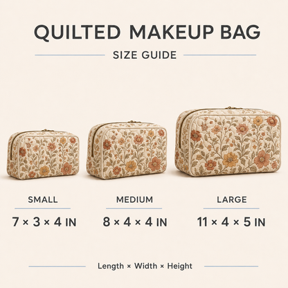 Bee Haven Quilted Makeup Bag CELD06