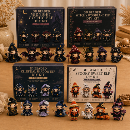 Handmade 3D Beaded Elf Gift Set – DIY Craft Kit
