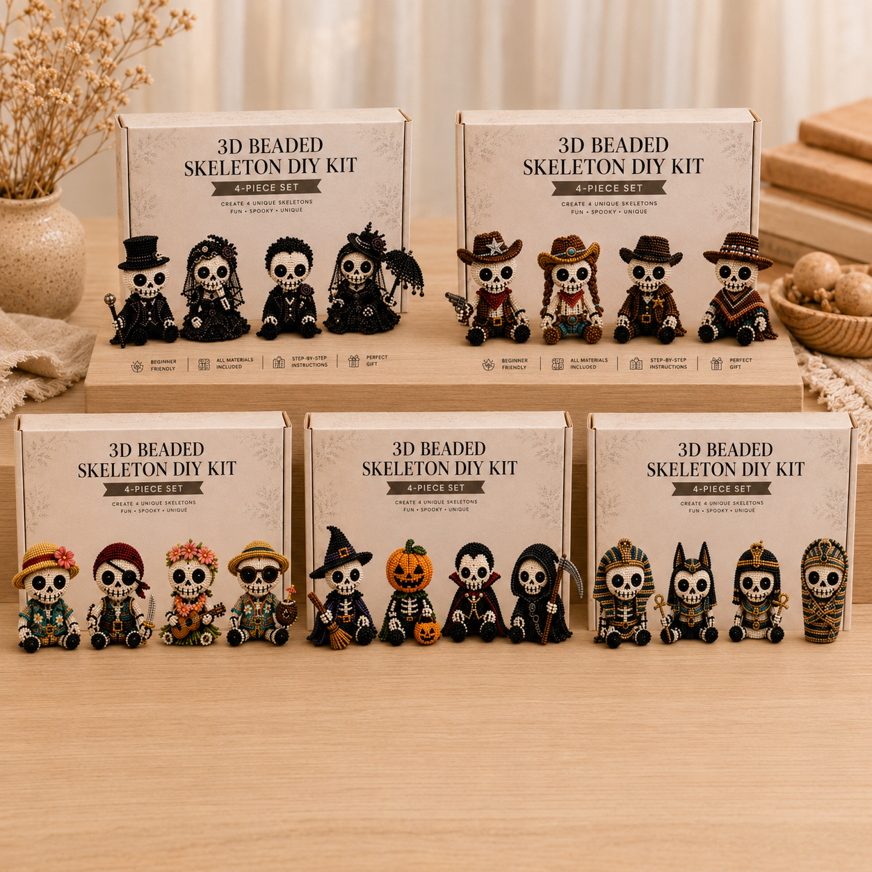 3D Beaded Egyptian Skeleton DIY Kit – DIY Craft Kit
