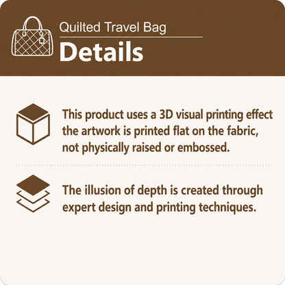 Sage Green Floral Quilted Travel Bag CETN01