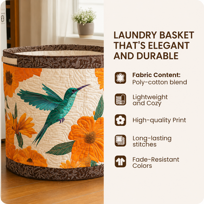 Butterflies Bookstack Quilted Laundry Basket CELD27