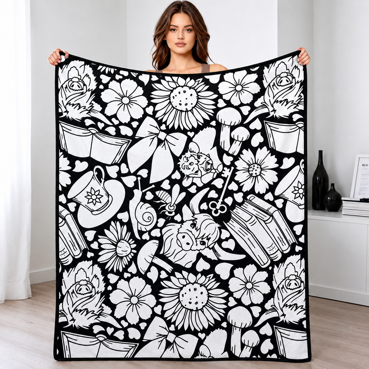 DIY Coloring Blanket, Color Your Own Fuzzy Velvet Blanket Kit