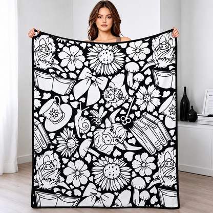 DIY Coloring Blanket, Color Your Own Fuzzy Velvet Blanket Kit