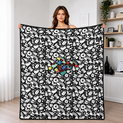 DIY Coloring Blanket, Color Your Own Fuzzy Velvet Blanket Kit