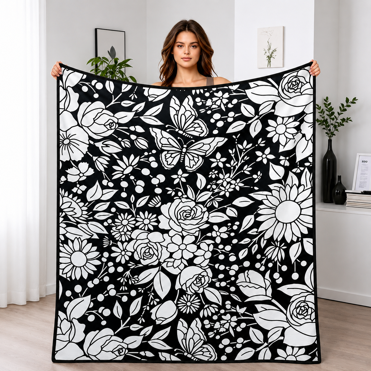 DIY Coloring Blanket, Color Your Own Fuzzy Velvet Blanket Kit