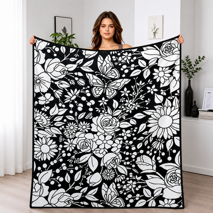 DIY Coloring Blanket, Color Your Own Fuzzy Velvet Blanket Kit