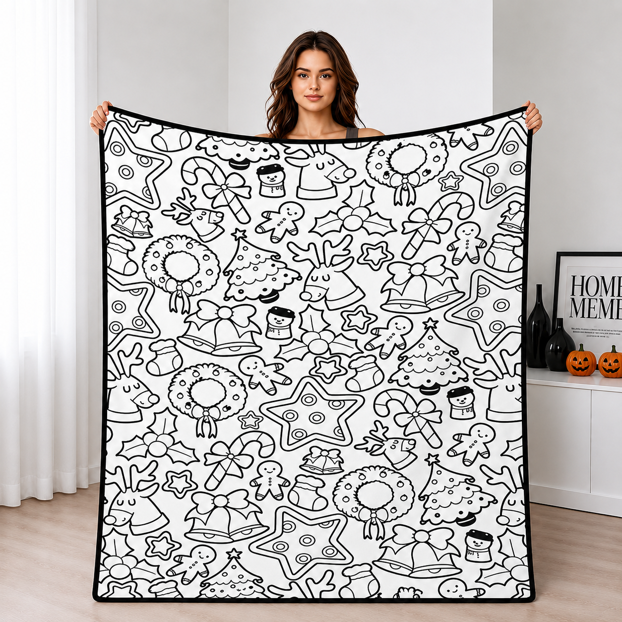 DIY Coloring Blanket, Color Your Own Fuzzy Velvet Blanket Kit