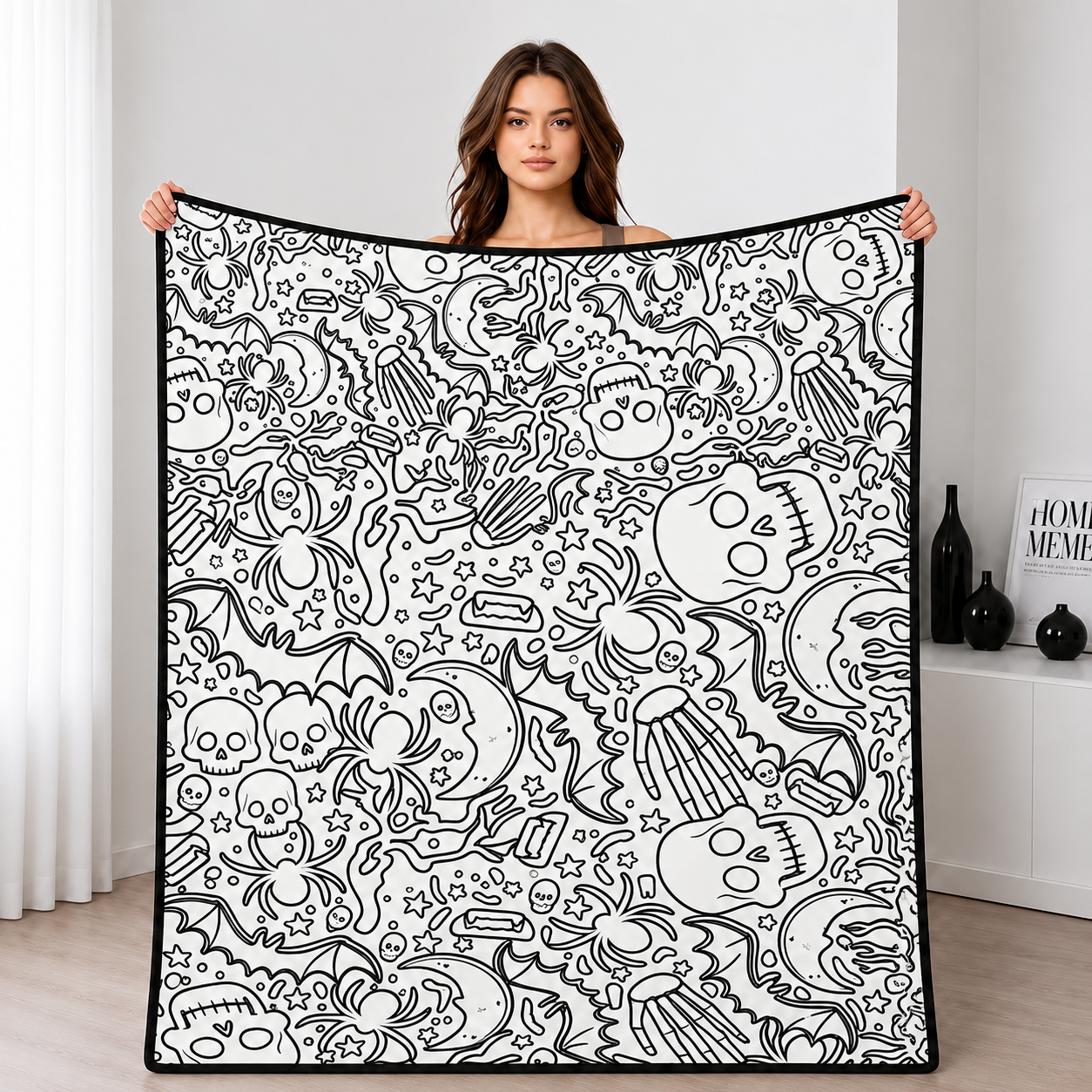 DIY Coloring Blanket, Color Your Own Fuzzy Velvet Blanket Kit