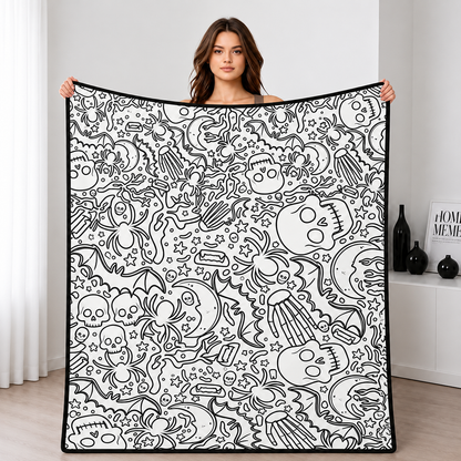 DIY Coloring Blanket, Color Your Own Fuzzy Velvet Blanket Kit