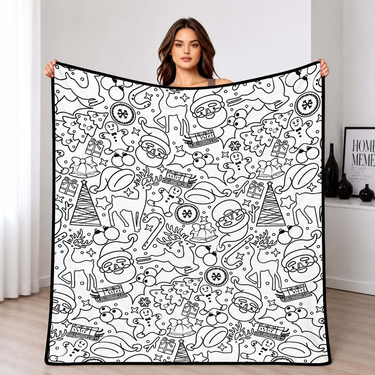 DIY Coloring Blanket, Color Your Own Fuzzy Velvet Blanket Kit