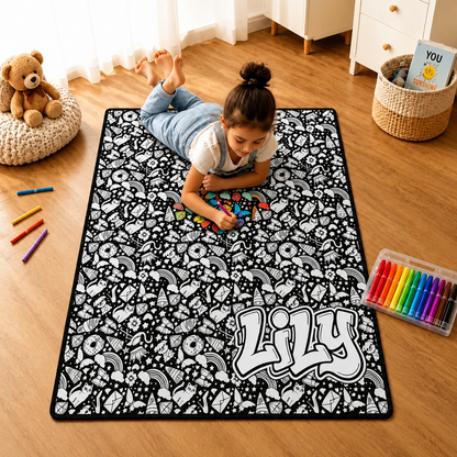 DIY Coloring Blanket, Color Your Own Fuzzy Velvet Blanket Kit