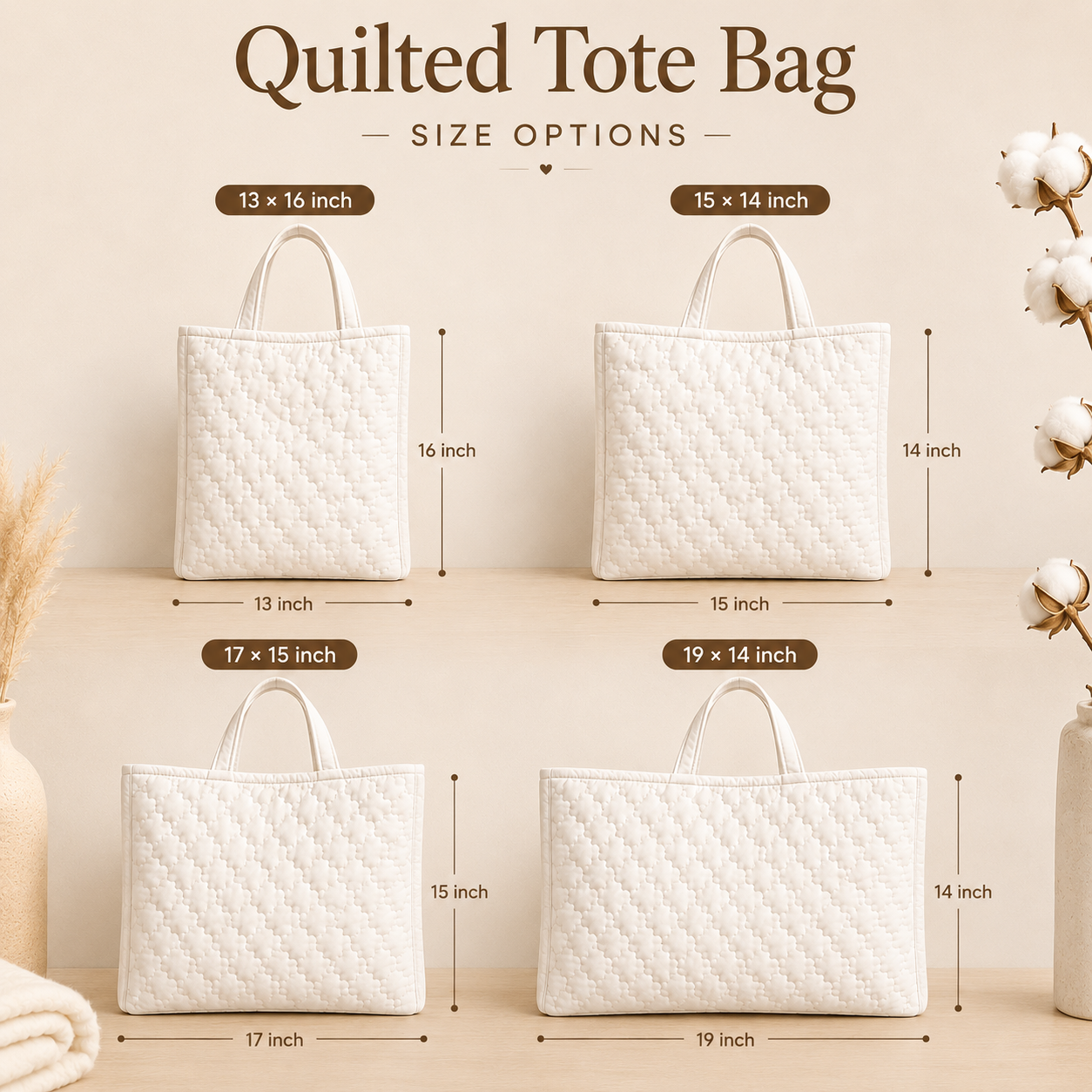 Ocean & Seashell Quilted Tote Bag CELD06