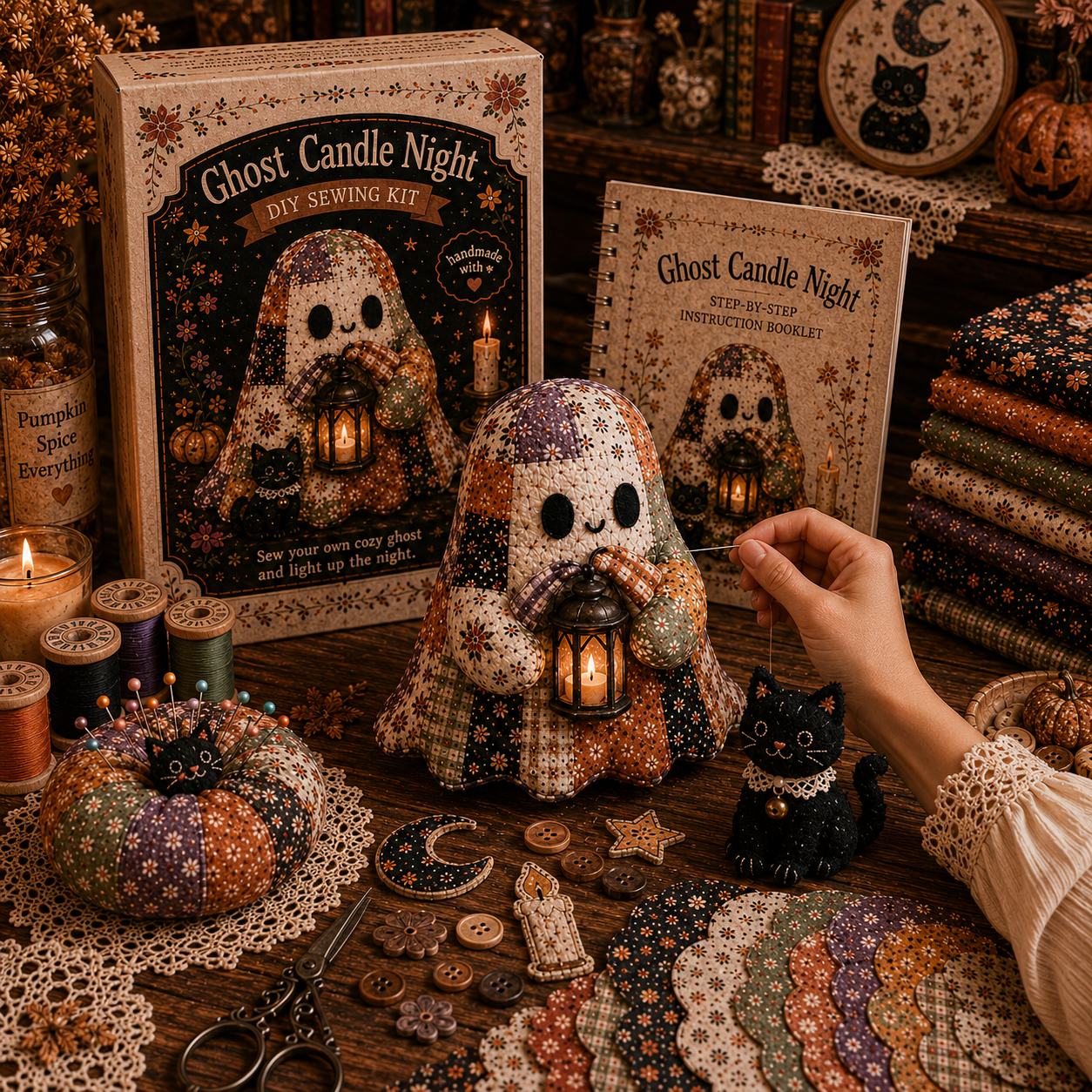 Little Ghost’s Cozy Halloween DIY Patchwork Kit