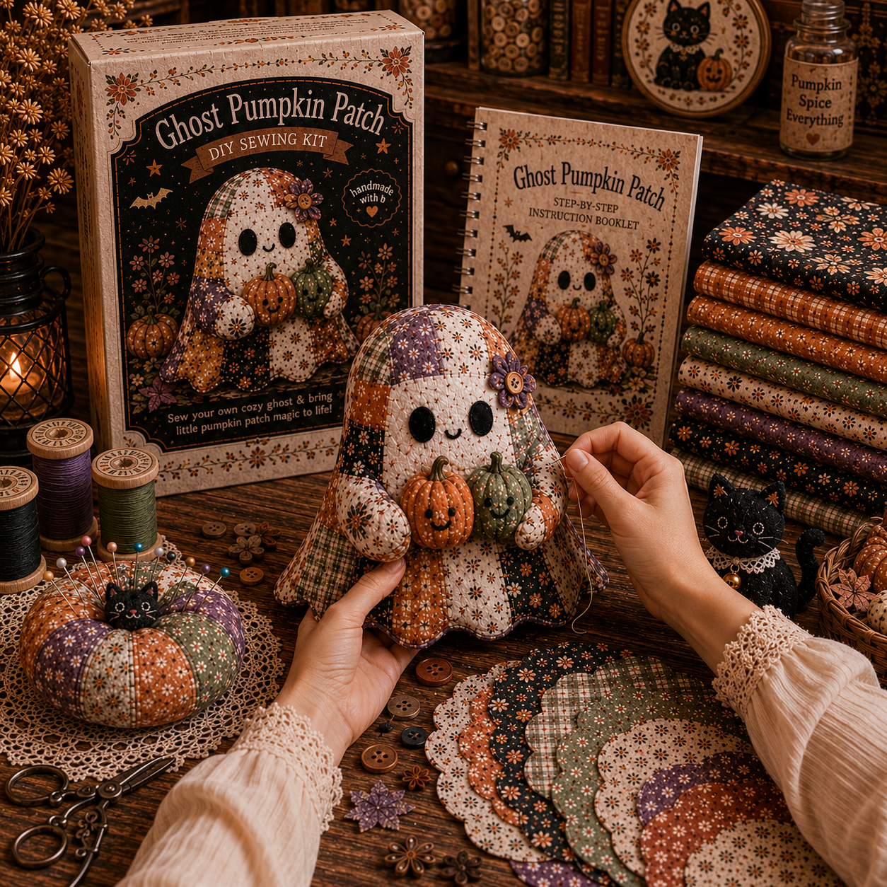 Little Ghost’s Cozy Halloween DIY Patchwork Kit