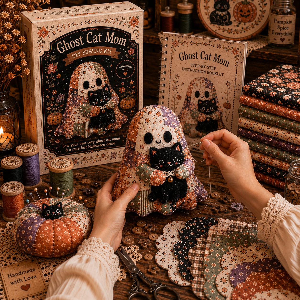 Little Ghost’s Cozy Halloween DIY Patchwork Kit