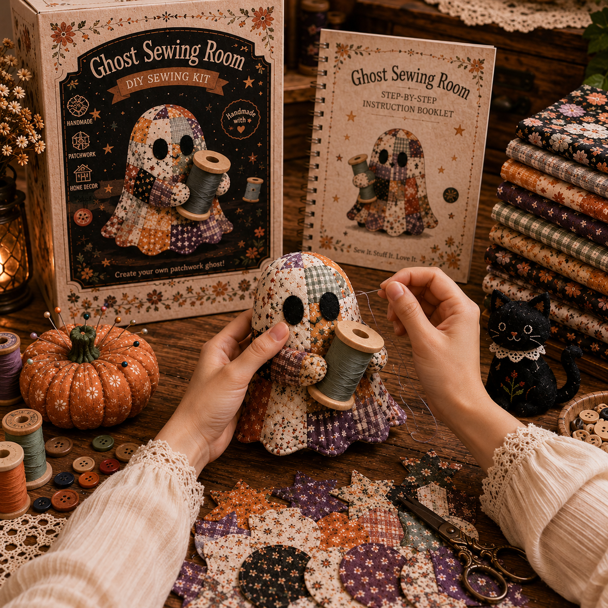 Little Ghost’s Cozy Halloween DIY Patchwork Kit