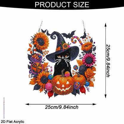 DIY Sun Catcher with Pumpkins, Candy & Flowers – Hanging Rhinestone Decor