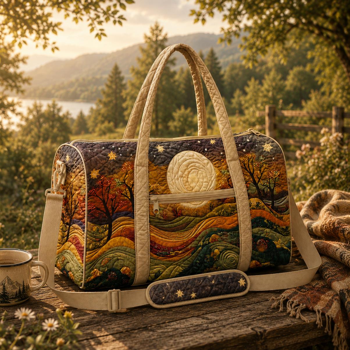 Artistic Landscape Overnight Quilted Travel Bag CELV05