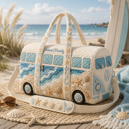Personalized Camper Van Beach Quilted Travel Bag CELV14