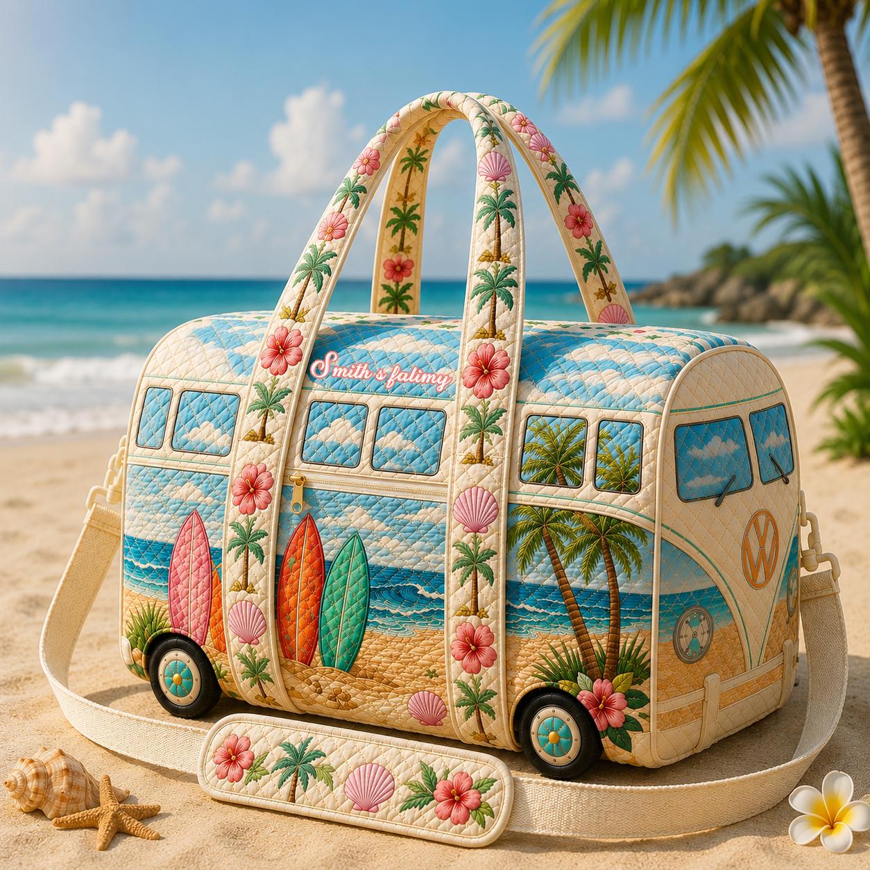 Retro Camper Van Quilted Travel Bag CETG16